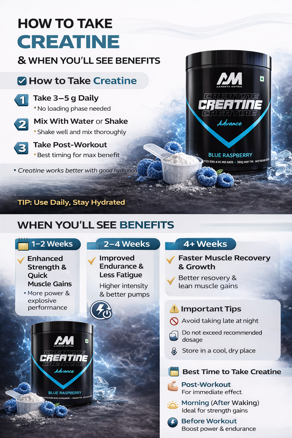 Advance Creatine with Monohydrate + Hcl + Nitrate – Strength, Power & Performance