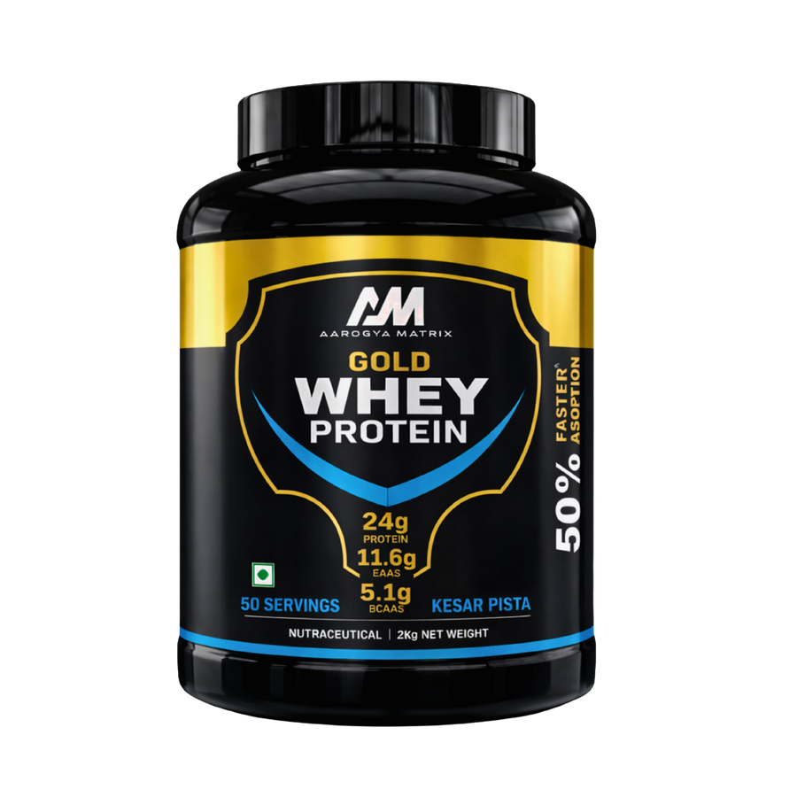 Aarogya Matrix Gold Whey Protein tub
