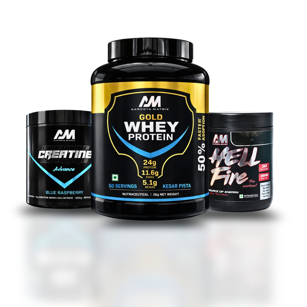 Aarogyamatrix Creatine Advance with Whey Protein 2 Kg and Pre-Workout