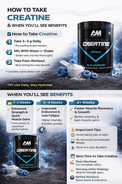 Advance Creatine with  Monohydrate + Hcl + Nitrate  – Strength, Power & Performance